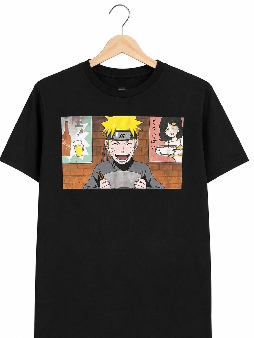 Naruto Shippuden Ichiraku Ramen Shop T-Shirt Men’s Medium Black Anime Tee